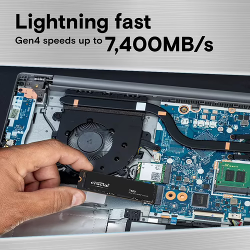 Crucial T500 2TB M.2 PCI Express 4.0 3D TLC NAND NVMe | CT2000T500SSD8 | 0649528939234 imagen 2