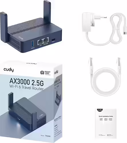 Cudy AX3000 router inalámbrico Gigabit Ethernet Azul | TR3000 | 6971690793050 imagen 3