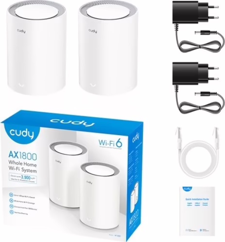 Cudy M3000 2-PACK sistema Wi-Fi Mesh (Wi-Fi en malla) Doble banda (2,4 GHz / 5 G | 6971690793241 imagen 2