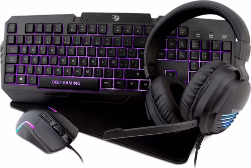 Deep Gaming Pack gaming DeepX-Wing 2 teclado Ratón incluido USB QWERTY Español | DG-KTRAA-15 | 8437011128188 imagen 2