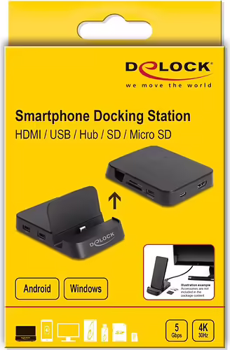 DeLOCK 88018 estación dock para móvil Smartphone Negro | 4043619880188 imagen 5