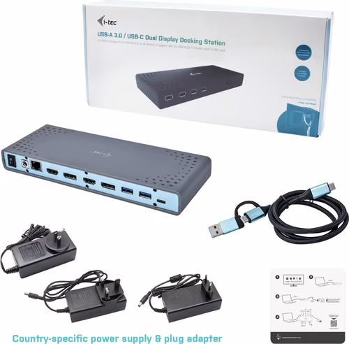 Docking station i-tec usb tipo-c thunderbolt 3 Dual Displayport hdmi negro turqu | CADUAL4KDOCK | 8595611702051 imagen 7