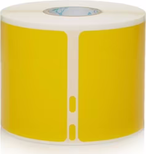 DYMO 2133400 etiqueta autoadhesiva Rectángulo redondeado Desmontable Amarillo 2 | 3026981334009 imagen 2