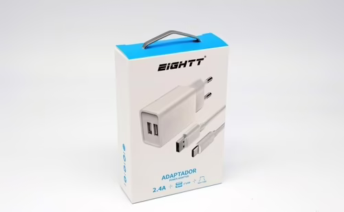 Eightt Cargador Smartphone / Tablet 5V 2.4A con cable Tipo C | ECW-C | 8425402168462 imagen 5