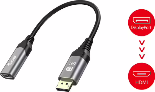 Equip 133446 adaptador de cable de vídeo 0,15 m DisplayPort HDMI Negro, Gris | 4015867230039 imagen 5