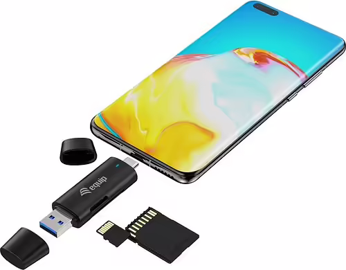 Equip 245462 lector de tarjeta USB 3.2 Gen 1 (3.1 Gen 1) Type-A/Type-C Negro | 4015867241653 imagen 5