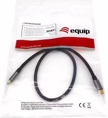 Cable EQUIP USB-C/M a USB-C/M 0.5m 100W Negro (128353) | 4015867226537 imagen 5