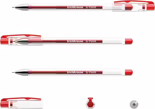 ErichKrause 17629 bolígrafo de gel Bolígrafo de gel con tapa Superfino Rojo 12 | 4041485176299 imagen 2