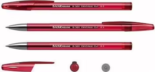 ErichKrause 42722 bolígrafo de gel Bolígrafo de gel con tapa Rojo 12 pieza(s) | 4041485427223 imagen 2