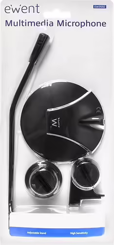 EWENT Eminent Micrófono Multimedia Negro EW3550 | 8716065216677 imagen 2