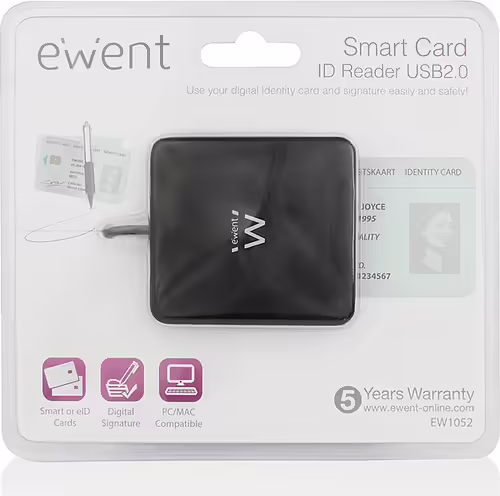 EWENT EW1052 LECTOR DNI-E EXTERNO USB 2.0 NEGRO | 8054392610387 imagen 4