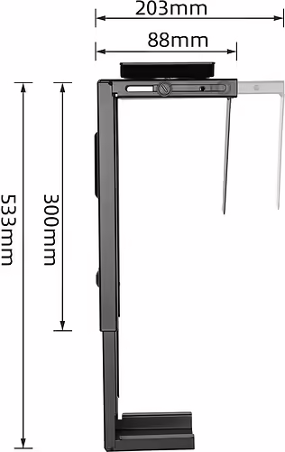 Ewent EW1293 soporte de CPU Soporte para instalación de CPU bajo mesa Negro | 8054392619458 imagen 6