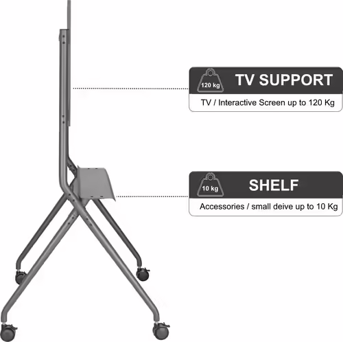 Ewent EW1542 soporte para TV 2,18 m (86``) Negro | 8052101431629 imagen 5
