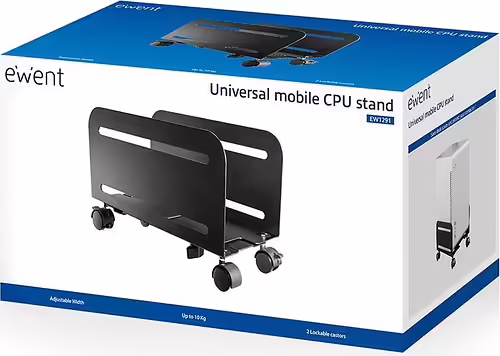 Ewent Soporte de CPU Carro para equipo informático Negro | EW1291 | 8054392619441 imagen 6