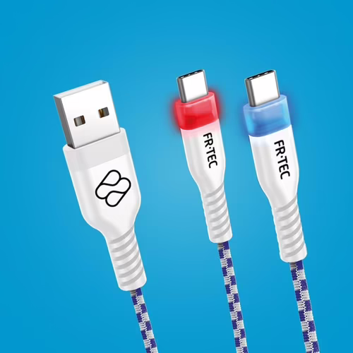 FR-TEC Cable USB-C con LED para Mando PS5 3m | FT0030 | 8436563092084 imagen 3