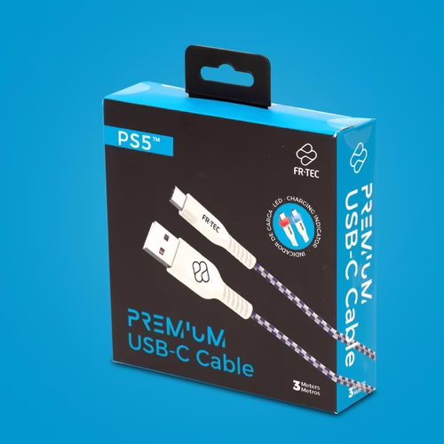 FR-TEC Cable USB-C con LED para Mando PS5 3m | FT0030 | 8436563092084 imagen 4