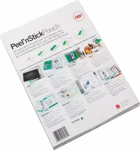 GBC Carteras A4 Autoadhesiva (216X303) 2X125 Mic (Caja 100) | 3747243 | 0033816067394 imagen 2