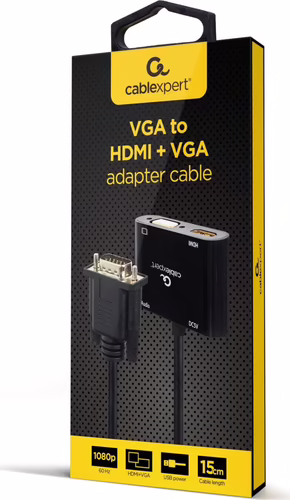 Gembird A-VGA-HDMI-02 adaptador de cable de vͭdeo 0,15 m HDMI + VGA (D-Sub) VGA | 8716309124423 imagen 5