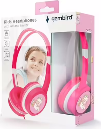 Gembird MHP-JR-PK auricular y casco Auriculares Alámbrico Diadema Música Rosa | 8716309111775 imagen 2