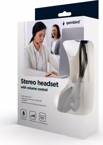 Gembird MHS-123 auricular y casco Auriculares Alámbrico Diadema Llamadas/Músic | 8716309080330 imagen 3