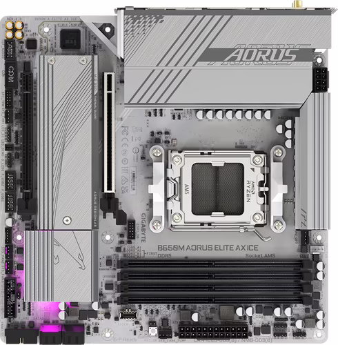 Gigabyte B650M AORUS ELITE AX ICE placa base AMD B650 Zócalo AM5 micro ATX | B650M A ELITE AX ICE | 4719331859336 imagen 5