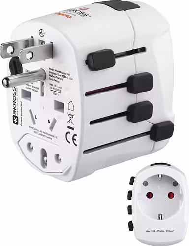 Hama World Travel Pro adaptador de enchufe eléctrico Universal Blanco | 223471 | 4047443491381 imagen 2