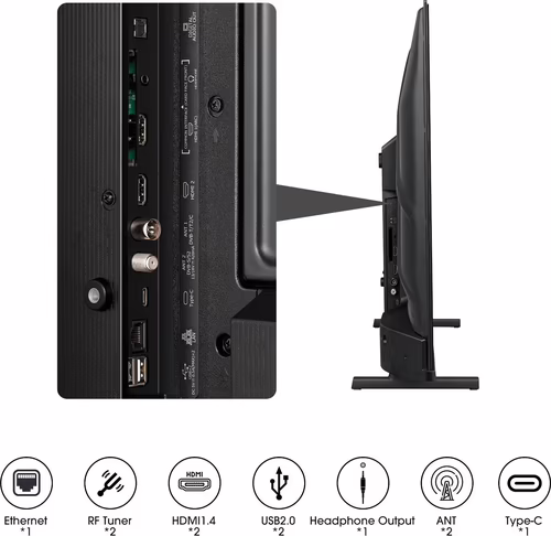 Hisense 32A5KQ Televisor 80 cm (31.5``) Full HD Smart TV Wifi Negro | 6942147489857 imagen 8