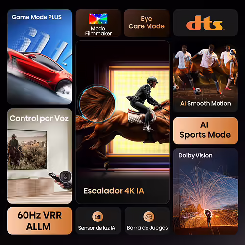 Hisense 43A6Q Televisor 109,2 cm (43``) 4K Ultra HD Smart TV Wifi Negro 300 cd / | 6942351415628 imagen 3