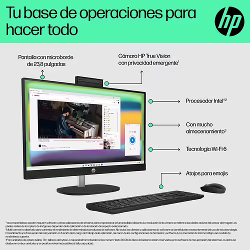 HP 24-cr0067ns Intel® Core™ i5 i5-1335U 60,5 cm (23.8``) 1920 x 1080 Pixeles  | 197961554861 imagen 7