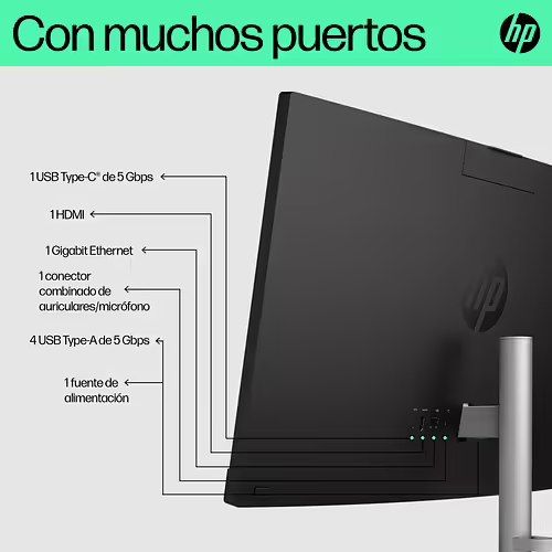 HP 24-cr0110ns AMD Ryzen™ 5 7520U 60,5 cm (23.8``) 1920 x 1080 Pixeles PC todo | 198990107493 imagen 4