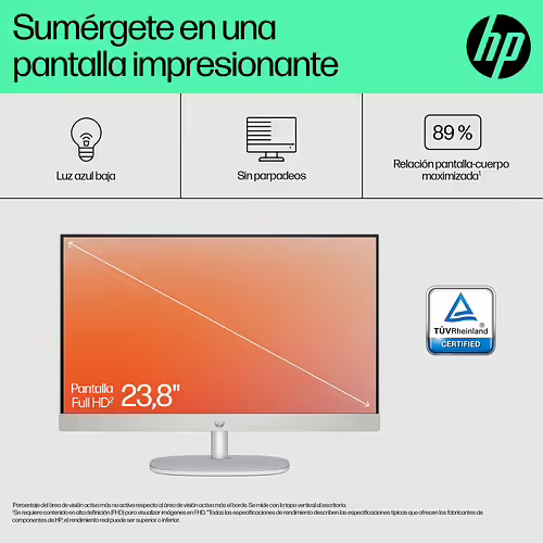 HP 24-cr0110ns AMD Ryzen™ 5 7520U 60,5 cm (23.8``) 1920 x 1080 Pixeles PC todo | 198990107493 imagen 7
