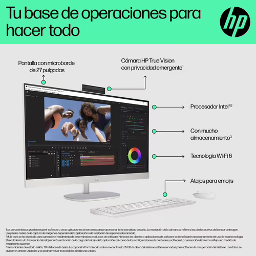 HP 27 inch All-in-One 27-cr0075ns PC Intel® Core? i5 i5-1335U 16 GB DDR4-SDRAM  | B96B7EA | 0198990669748 imagen 3