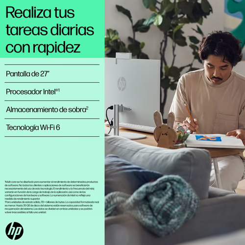 HP 27 inch All-in-One 27-cr0087ns PC Intel® Core? i5 i5-1335U 16 GB DDR4-SDRAM  | B9GN4EA | 198990733401 imagen 4