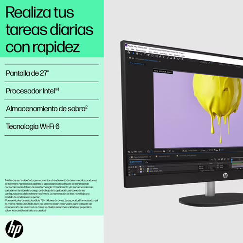 HP 27 inch All-in-One 27-cr0087ns PC Intel® Core? i5 i5-1335U 16 GB DDR4-SDRAM  | B9GN4EA | 198990733401 imagen 6