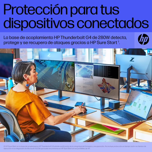 HP Base de acoplamiento Thunderbolt G4 280 W con cable combo | 4J0G4AA#ABB | 0196068757953 imagen 9