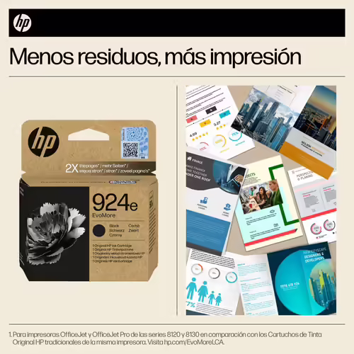 HP 924e Cartucho de Tinta Original EvoMore negra | 4K0V0NE | 0196786147524 imagen 8