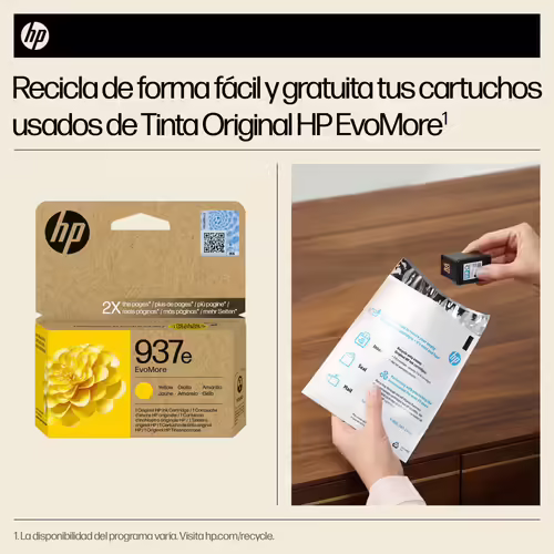 HP 937e Cartucho de Tinta Alta capacidad Original EvoMore amarilla | 4S6W8NE | 0196786147692 imagen 8