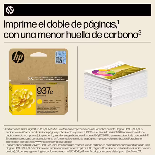 HP 937e Cartucho de Tinta Alta capacidad Original EvoMore amarilla | 4S6W8NE | 0196786147692 imagen 9