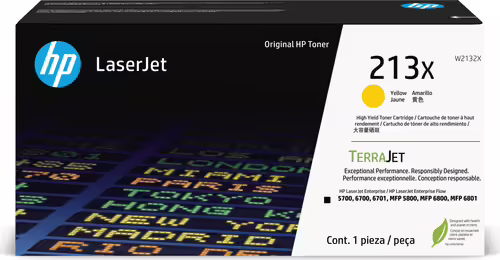 HP Cartucho de tóner Original LaserJet 213X de alto rendimiento amarillo | W2132X | 0195122822644 imagen 2