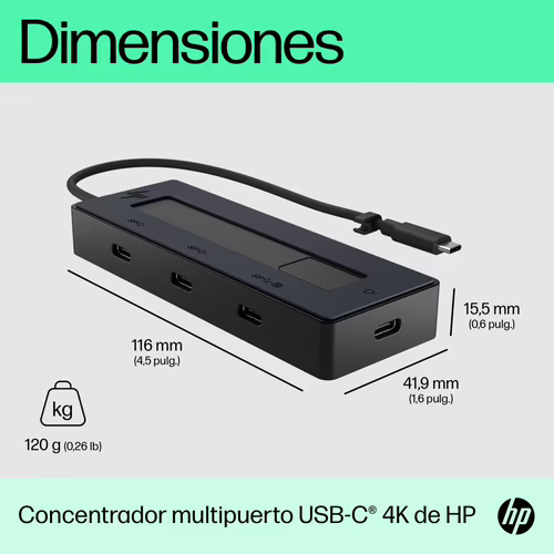 HP Concentrador multipuerto USB-C 4K de | 196548906963 | 0196548906963 imagen 9