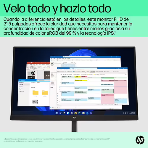 HP E-Series E22 G5 54,6 cm (21.5``) 1920 x 1080 Pixeles Full HD LED Negro, Plata | 6N4E8AA#ABB | 0196786298073 imagen 8