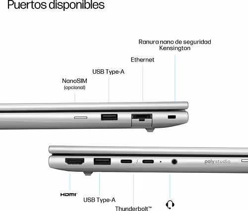 HP EliteBook 6 G1i 14 inch Notebook AI PC Wolf Pro Security Edition Intel Core U | AD3A0ET | 0199251426292 imagen 4