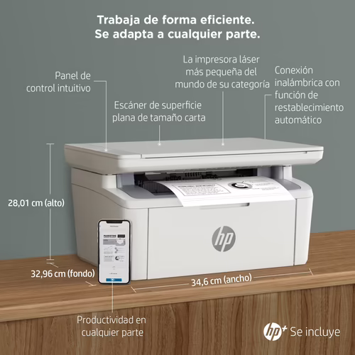 HP LaserJet Impresora multifunción M140we, Blanco y negro, Impresora para Ofici | 7MD72E#B19 | 0195122067106 imagen 5