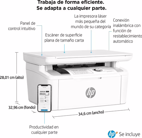 HP LaserJet Impresora multifunción M140we, Blanco y negro, Impresora para Ofici | 7MD72E#B19 | 0195122067106 imagen 6