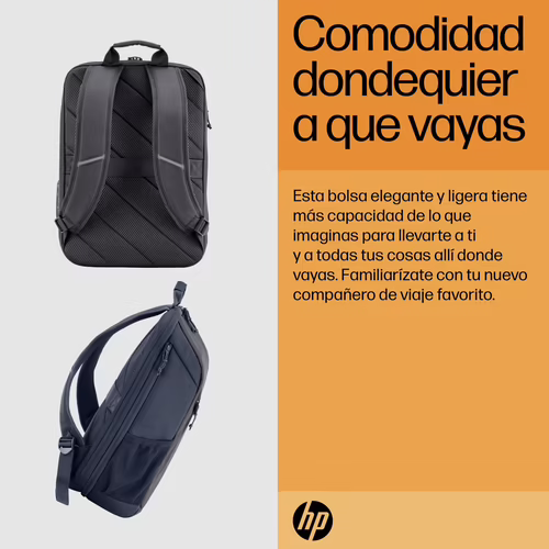 HP Mochila para portátil Travel de 15,6 pulgadas y 18 litros, color gris | 6B8U6AA | 0196548661091 imagen 5