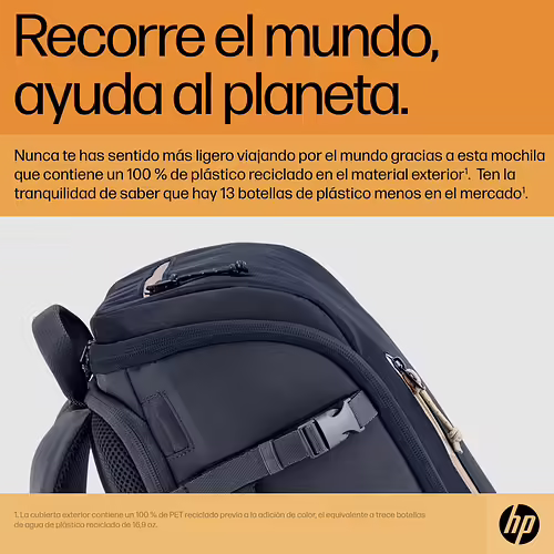 HP Mochila para portátil Travel de 15,6 pulgadas y 25 litros azul | 6B8U5AA | 0196548661084 imagen 5