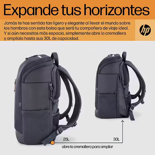 HP Mochila para portátil Travel de 15,6 pulgadas y 25 litros azul | 6B8U5AA | 0196548661084 imagen 7