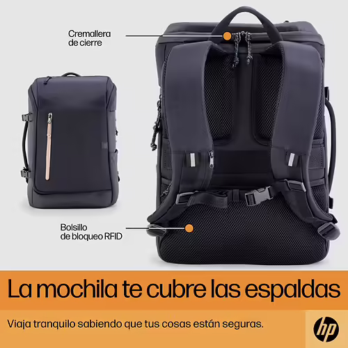 HP Mochila para portátil Travel de 15,6 pulgadas y 25 litros azul | 6B8U5AA | 0196548661084 imagen 8