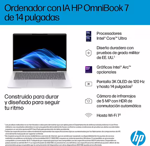 HP OmniBook 7 Laptop AI 14-fr0012ns Intel Core Ultra 5 225U 35,6 cm (14``) 2K 16 | 199251192395 imagen 4