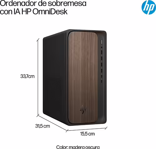 HP OmniDesk Desktop AI M03-0019ns PC Intel Core Ultra 5 225 16 GB DDR5-SDRAM 1 T | 199251207204 imagen 5